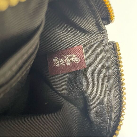 Coach Signature Wristlet Wallet Zip Pouch - Picture 6 of 7